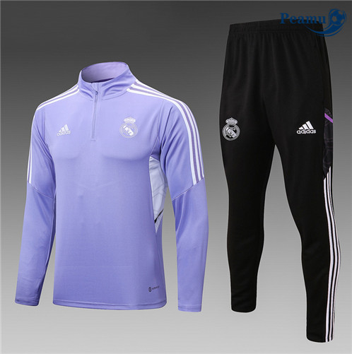 Peamu: Novas Camisola Futebol Fato de Treino Real Madrid Criancas Roxo 2022-2023