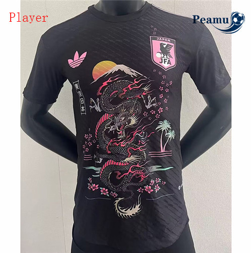 Peamu: Novas Camisola Futebol Japao Player Version Negro 2023-2024