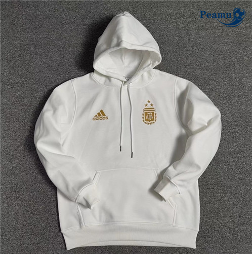 Peamu: Desconto Camisola Futebol Sweat de Fato de Treino Argentina Branco 2022-2023