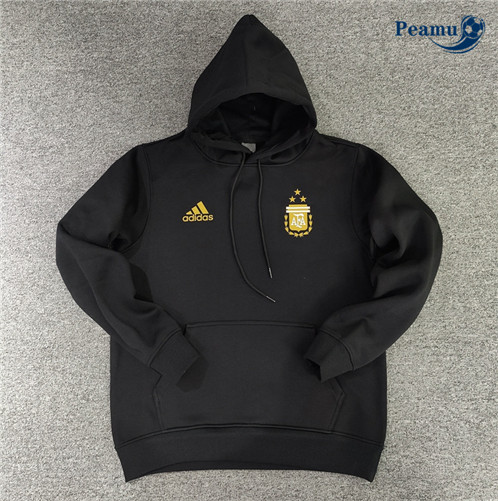 Peamu: Novo Camisola Futebol Sweat de Fato de Treino Argentina Preto 2022-2023