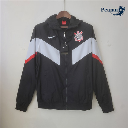 Peamu: Venda Camisola Futebol Jaqueta Windrunner Futebol Corinthians Preto 2022-2023