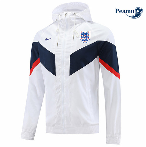 Peamu: Novas Camisola Futebol Jaqueta Windrunner Futebol Inglaterra Branco 2022-2023