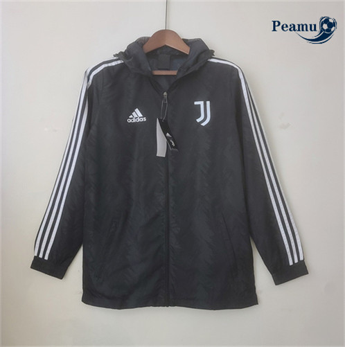 Peamu: Novo Camisola Futebol Jaqueta Windrunner Futebol Juventus Preto 2022-2023