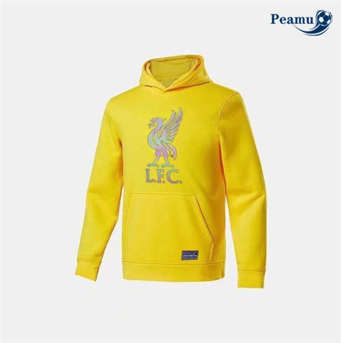 Peamu: Venda Camisola Futebol Sweat de Fato de Treino Liverpool Amarelo 2022-2023