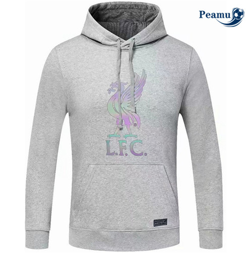 Peamu: Comprar Camisola Futebol Sweat de Fato de Treino Liverpool Cinzento 2022-2023