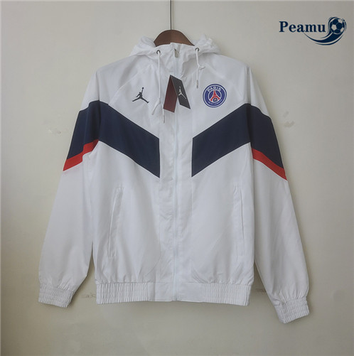 Peamu: Comprar Camisola Futebol Jaqueta Windrunner Futebol Paris PSG Branco 2022-2023