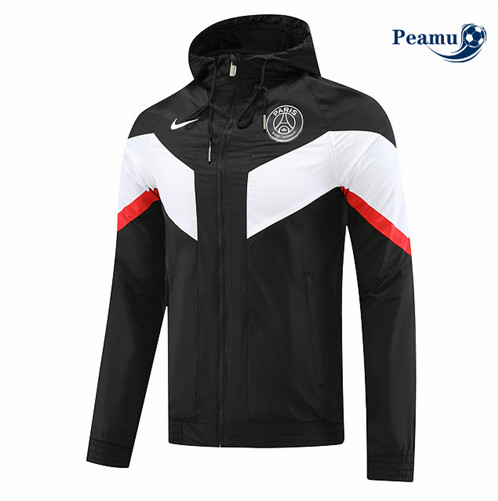 Peamu: Novas Camisola Futebol Jaqueta Windrunner Futebol Paris PSG Preto 2022-2023