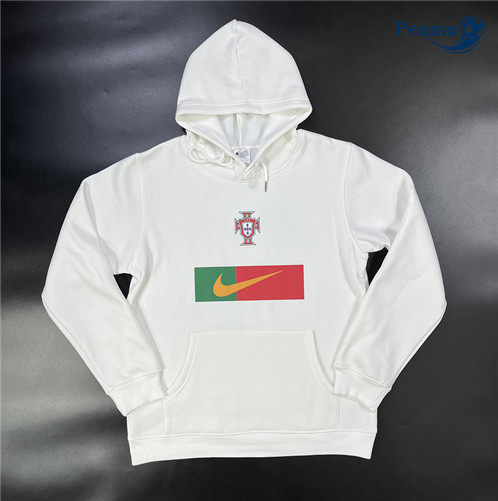 Peamu: Venda Camisola Futebol Sweat de Fato de Treino Portugal Branco 2023-2024