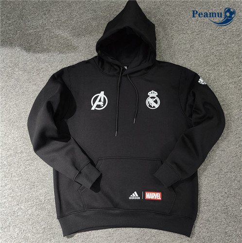 Peamu: Comprar Camisola Futebol Sweat de Fato de Treino Real Madrid Preto 2022-2023