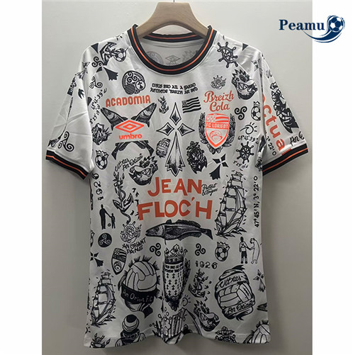 Peamu: Venda Camisola Futebol Lorient FC Equipamento Brancoo 2023-2024