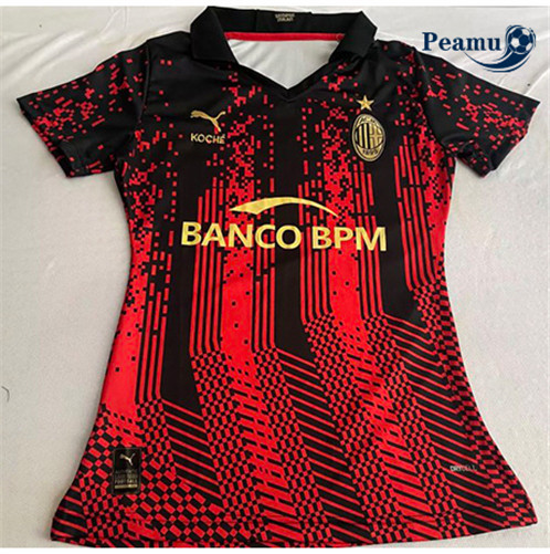 Peamu: Comprar Camisola Futebol AC Milan Mulher Vermelho 2023-2024