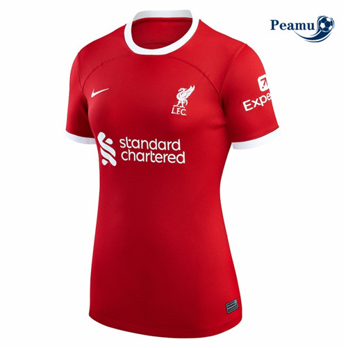 Peamu: Novo Camisola Futebol Liverpool Mulher Principal Equipamento 2023-2024