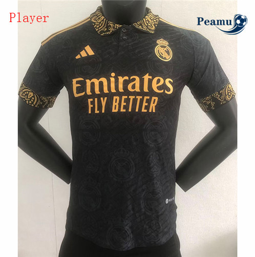 Peamu: Novo Camisola Futebol Real Madrid Player Version Training Negro 2023-2024