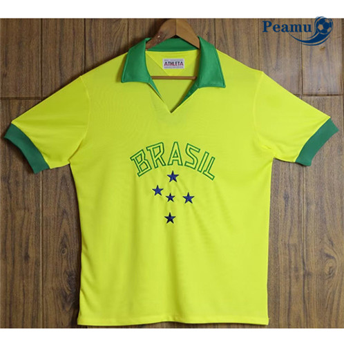 Camisola Futebol Retrô Brasil Principal Equipamento 1958 Pt20010
