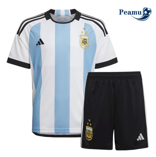 Camisola Futebol Argentina Criança Principal Equipamento 3 Estrelas 2022-2023 Pt20047