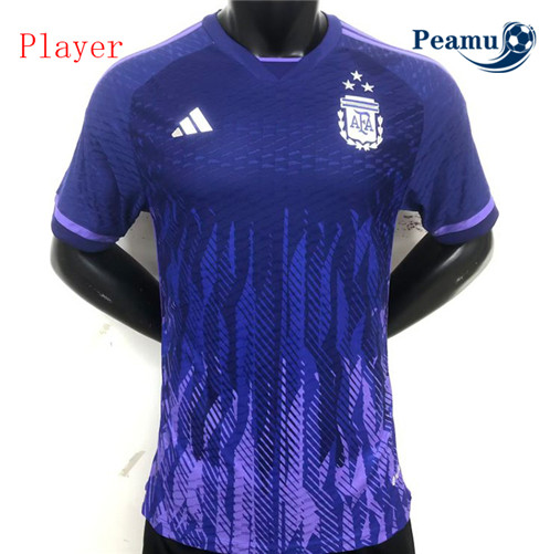 Camisola Futebol Argentina Player Version Alternativa Equipamento 3 estrelas 2022-2023 Pt20073