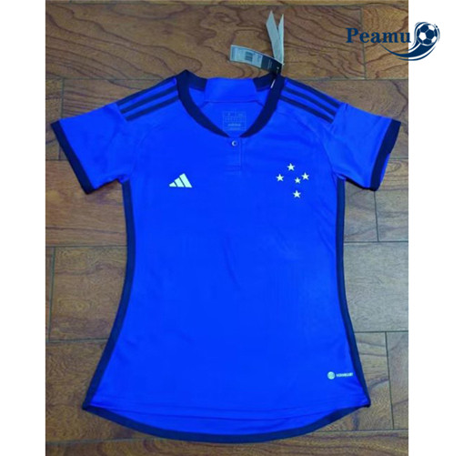 Camisola Futebol Cruzeiro Mulher Principal Equipamento Azul 2023-2024 Pt20193