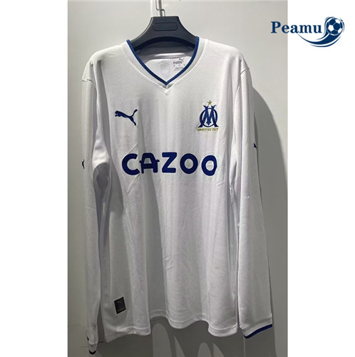 Camisola Futebol Olympique Marsella Principal Equipamento Manga Comprida 2022-2023 Pt20128