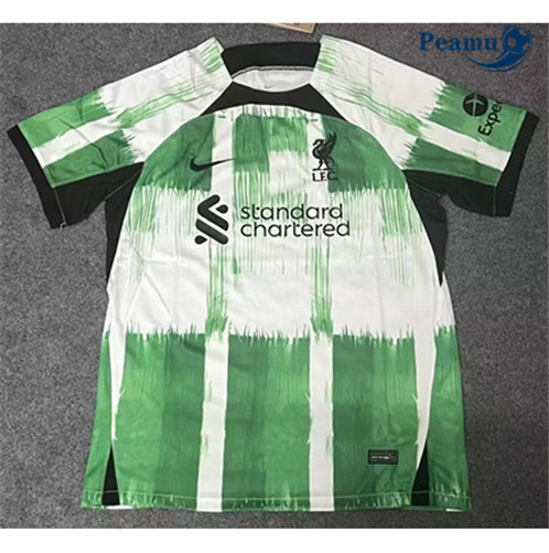 Camisola Futebol Liverpool Equipamento Treinamento Verde 2022-2023 Pt20212