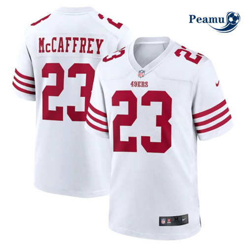 Camisola Futebol Christian McCaffrey, San Francisco 49ers - Branco p1194