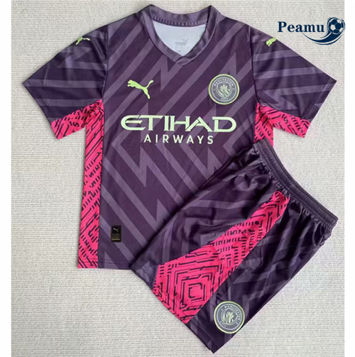 Peamu: Comprar Camisola Manchester City Criança Portero Equipamento Roxo 2023-2024