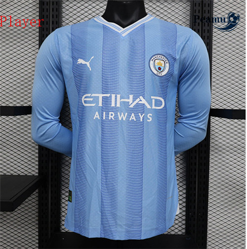 Peamu: Comprar Camisola Manchester City Player Version Principal Equipamento Manga Comprida 2023-2024