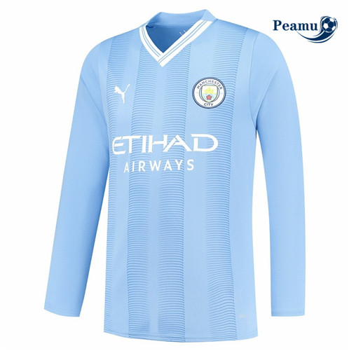 Peamu: Comprar Camisola Manchester City Principal Equipamento Manga Comprida 2023-2024