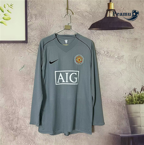 Peamu: Comprar Camisola Manchester United Portero Equipamento Manga Comprida Cinza 2007-08