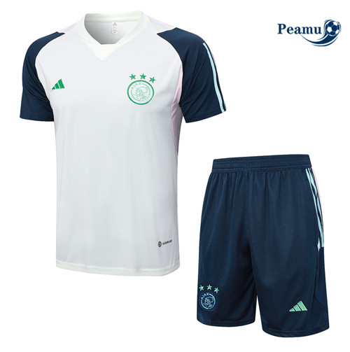 tomada Camisola Kit Equipamento Training AFC Ajax + Shorts Branco 2023-2024