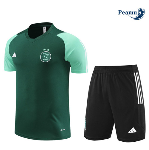 Projeto Camisola Kit Equipamento Training Argélia + Shorts Verde 2023-2024