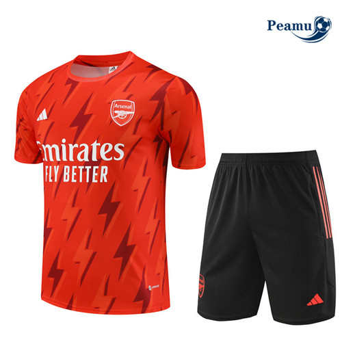 Comprar Camisola Kit Equipamento Training Arsenal Criancas + Shorts Laranja 2023-2024