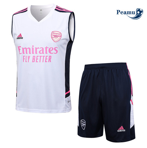 Ofertas Camisola Kit Equipamento Training Arsenal Colete + Shorts Branco 2023-2024