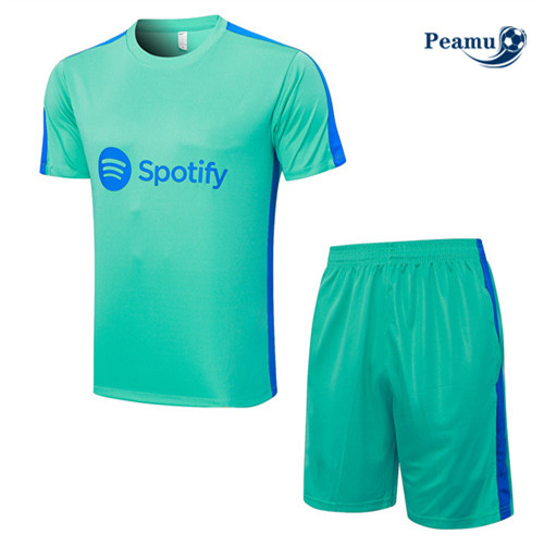 Procurar Camisola Kit Equipamento Training Barcelona + Shorts Verde 2023-2024