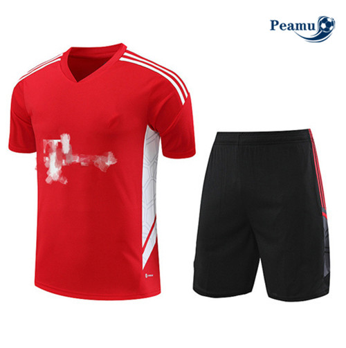 tomada Camisola Kit Equipamento Training Bayern de Munique + Shorts Vermelho 2023-2024