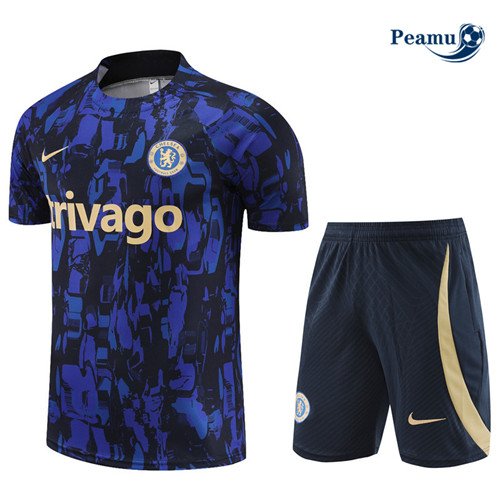 Ofertas Camisola Kit Equipamento Training Chelsea + Shorts Azul 2023-2024