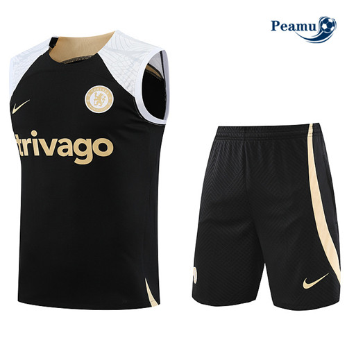 Oferta Camisola Kit Equipamento Training Chelsea Colete + Shorts Preto 2023-2024