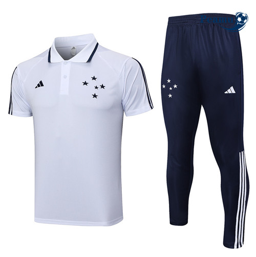 Comprar Camisola Kit Equipamento Training Cruzeiro Polo + Pantalon Branco 2023-2024