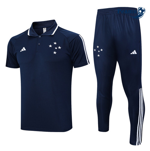 Loja Camisola Kit Equipamento Training Cruzeiro Polo + Pantalon Azul 2023-2024