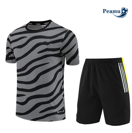 Todos Camisola Kit Equipamento Training Juventus + Shorts Cinza 2023-2024