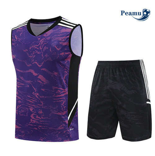 Todos Camisola Kit Equipamento Training Juventus Colete + Shorts Roxo 2023-2024