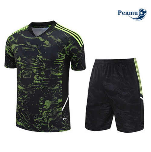 Todos Camisola Kit Equipamento Training Manchester United + Shorts Verde 2023-2024