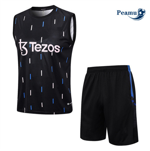 Comprar Camisola Kit Equipamento Training Manchester United Colete + Shorts Preto 2023-2024