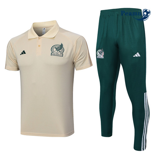 Comprar Camisola Kit Equipamento Training Mexico Polo + Pantalon Damasco 2023-2024