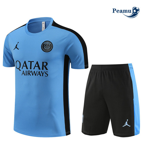 tomada Camisola Kit Equipamento Training PSG Criancas + Shorts Azul 2023-2024