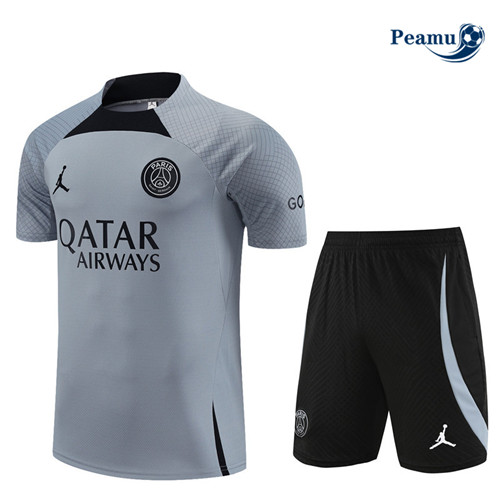 Procurar Camisola Kit Equipamento Training PSG Criancas + Shorts Cinza 2023-2024