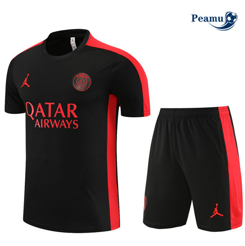 Novo Camisola Kit Equipamento Training PSG Criancas + Shorts Preto 2023-2024