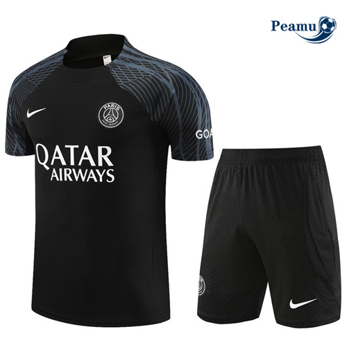 Projeto Camisola Kit Equipamento Training PSG Criancas + Shorts Preto 2023-2024