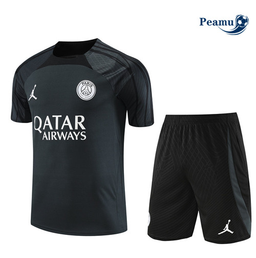 Criar Camisola Kit Equipamento Training PSG Criancas + Shorts Cinza 2023-2024