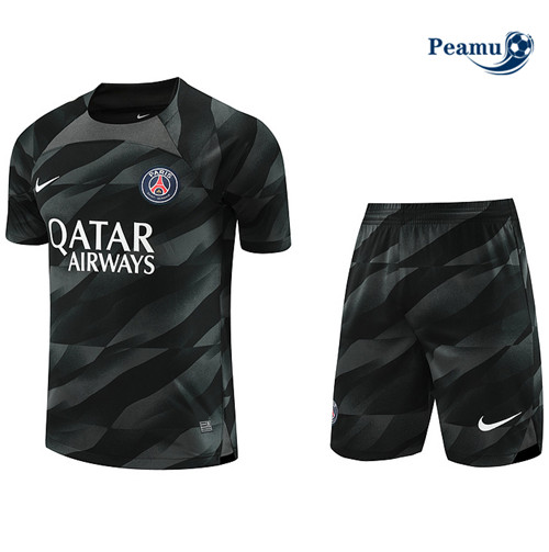 tomada Camisola Kit Equipamento Training Gardien de but PSG + Shorts Preto 2023-2024