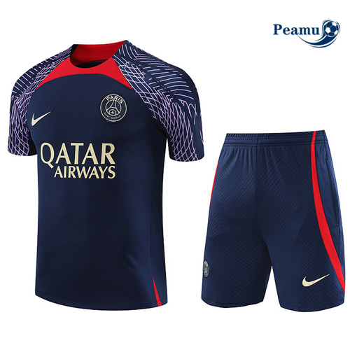 Projeto Camisola Kit Equipamento Training PSG + Shorts Azul 2023-2024